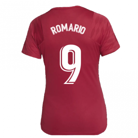 2021-2022 Barcelona Training Shirt (Noble Red) - Womens (ROMARIO 9)