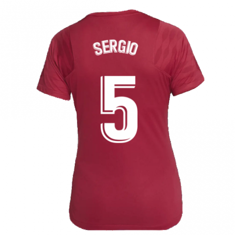 2021-2022 Barcelona Training Shirt (Noble Red) - Womens (SERGIO 5)