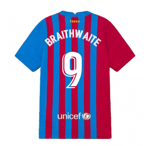 2021-2022 Barcelona Vapor Match Home Shirt (Kids) (BRAITHWAITE 12)