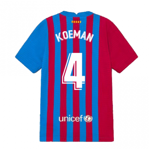 2021-2022 Barcelona Vapor Match Home Shirt (Kids) (KOEMAN 4)