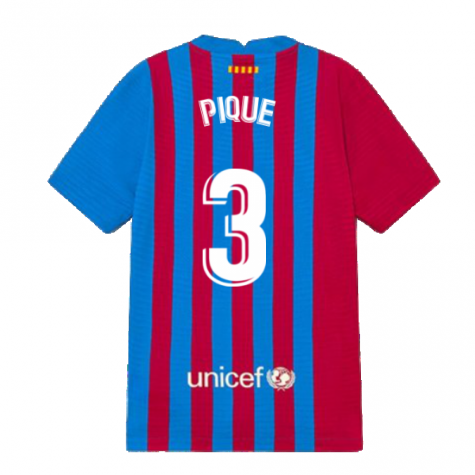 2021-2022 Barcelona Vapor Match Home Shirt (Kids) (PIQUE 3)