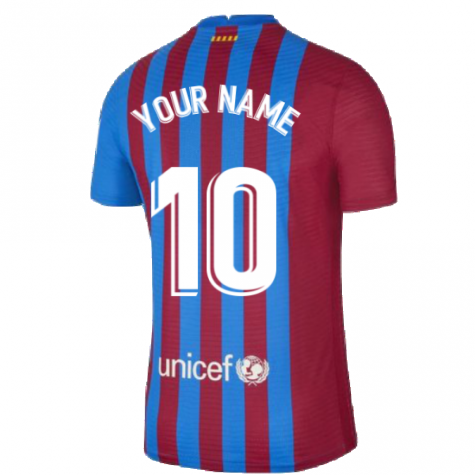 2021-2022 Barcelona Vapor Match Home Shirt (Your Name)