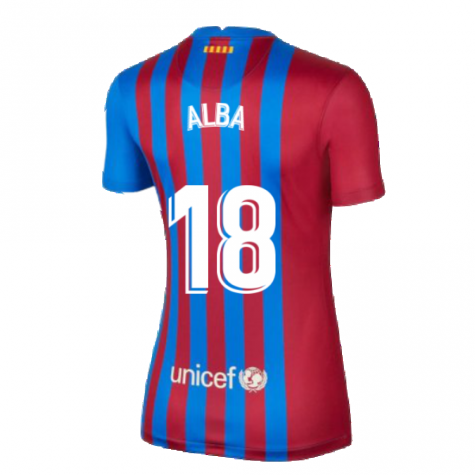2021-2022 Barcelona Womens Home Shirt (JORDI ALBA 18)