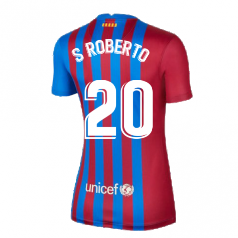 2021-2022 Barcelona Womens Home Shirt (S.ROBERTO 20)