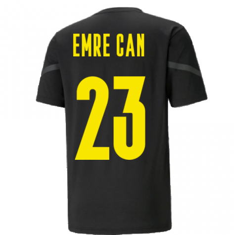 2021-2022 Borussia Dortmund Pre Match Shirt (Black) - Kids (EMRE CAN 23)