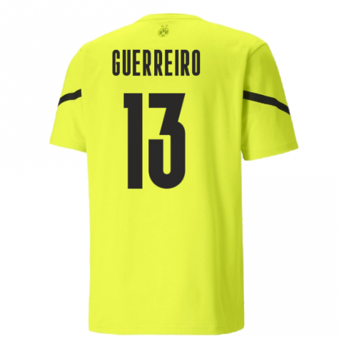 2021-2022 Borussia Dortmund Pre Match Shirt (Yellow) (GUERREIRO 13)