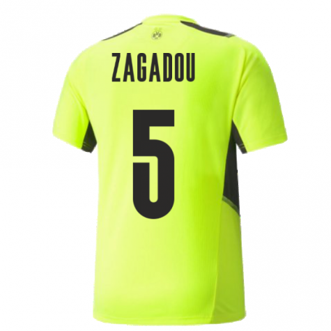 2021-2022 Borussia Dortmund Training Jersey (Yellow) (ZAGADOU 5)