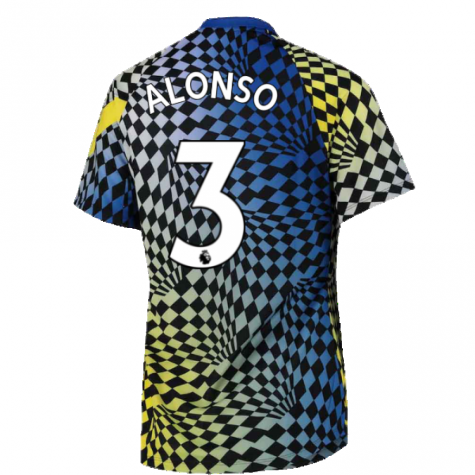 2021-2022 Chelsea Dry Pre-Match Training Shirt (Blue) (ALONSO 3)