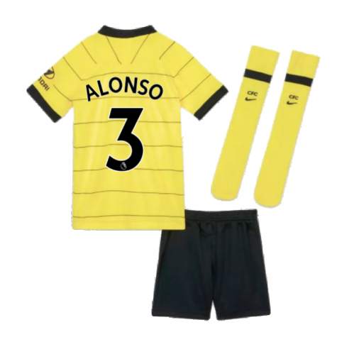 2021-2022 Chelsea Little Boys Away Mini Kit (ALONSO 3)