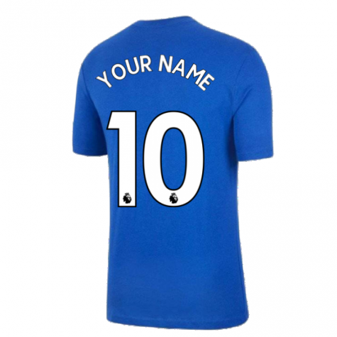 2021-2022 Chelsea Swoosh Club Tee (Blue) (Your Name)