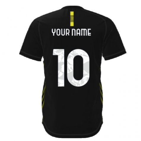 2021-2022 Juventus Travel Tee (Black) (Your Name)