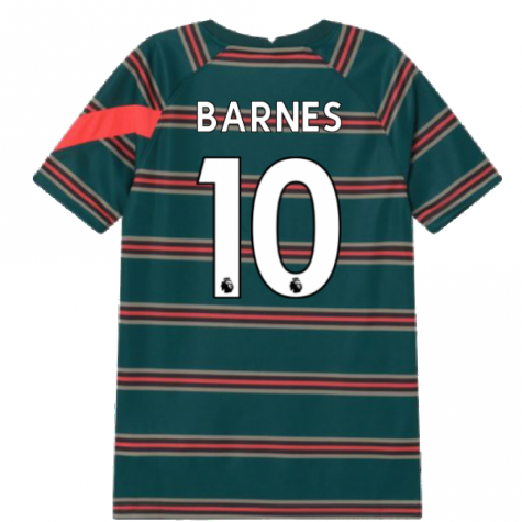 2021-2022 Liverpool Pre-Match Football Top (Atomic Teal) - Kids (BARNES 10)