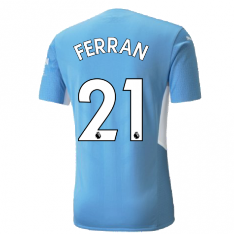 2021-2022 Man City Authentic Home Shirt (FERRAN 21)