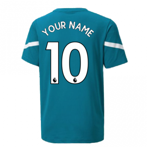 2021-2022 Man City Pre Match Jersey (Ocean Depths) - Kids (Your Name)