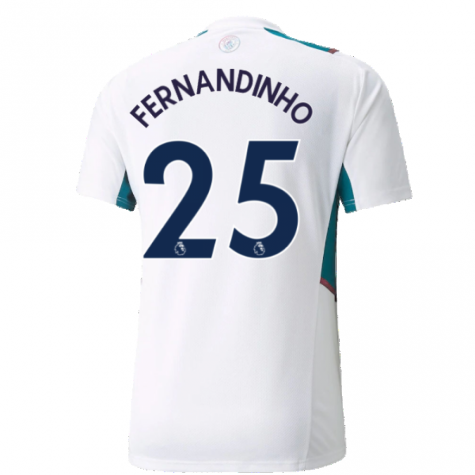 2021-2022 Man City Training Shirt (White) (FERNANDINHO 25)