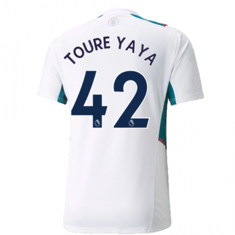 2021-2022 Man City Training Shirt (White) (TOURE YAYA 42)