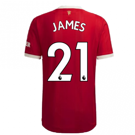 2021-2022 Man Utd Authentic Home Shirt (JAMES 21)