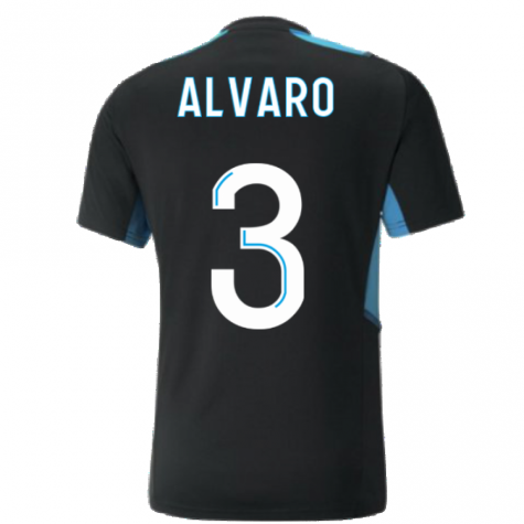 2021-2022 Marseille Training Shirt (Black) (ALVARO 3)