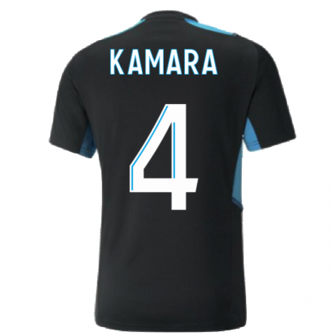 2021-2022 Marseille Training Shirt (Black) (KAMARA 4)