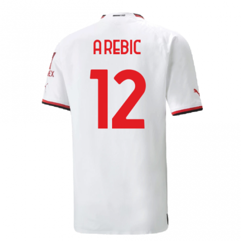2022-2023 AC Milan Authentic Away Shirt (A.REBIC 12)