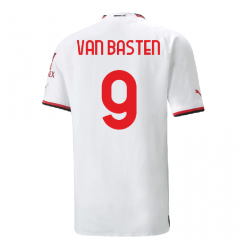 2022-2023 AC Milan Authentic Away Shirt (VAN BASTEN 9)