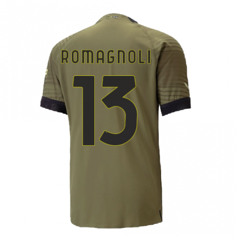 2022-2023 AC Milan Authentic Third Shirt (ROMAGNOLI 13)