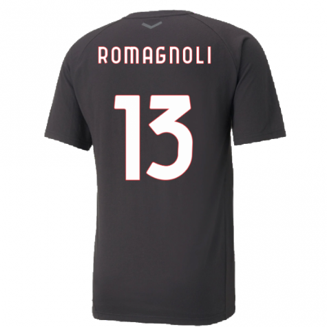 2022-2023 AC Milan Casuals Tee (Black) (ROMAGNOLI 13)