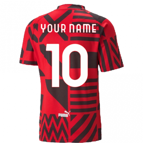 2022-2023 AC Milan Pre-Match Jersey (Red) (Your Name)