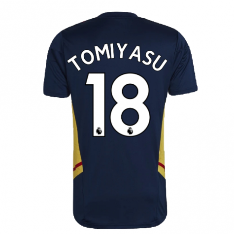 2022-2023 Arsenal Training Shirt (Navy) (TOMIYASU 18)