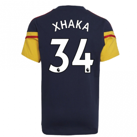 2022-2023 Arsenal Training Tee (Navy) (XHAKA 34)