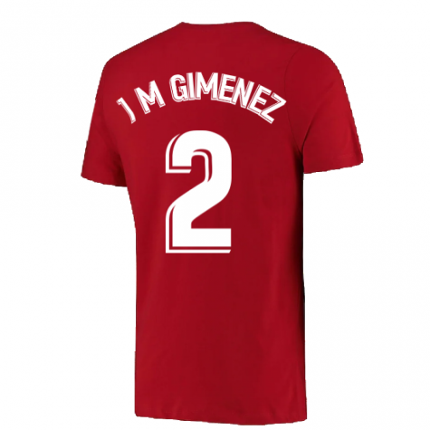 2022-2023 Atletico Madrid Crest Tee (Red) (J M GIMENEZ 2)