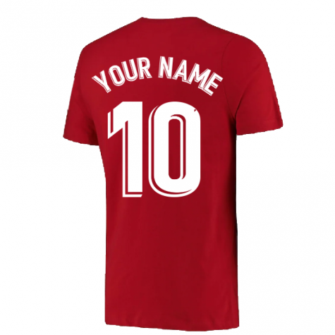 2022-2023 Atletico Madrid Crest Tee (Red) (Your Name)