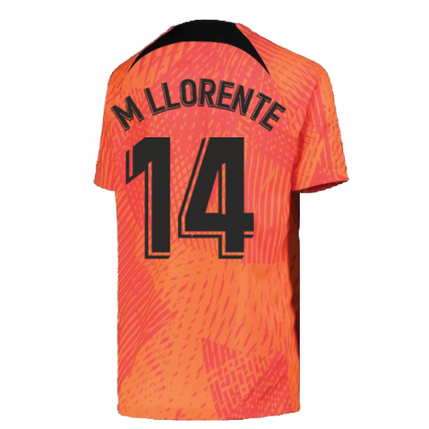 2022-2023 Atletico Madrid Pre-Match Shirt (Laser Crimson) - Kids (M LLORENTE 14)