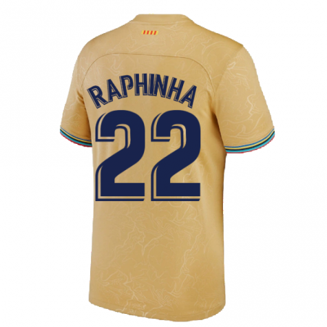 2022-2023 Barcelona Away Shirt (Kids) (RAPHINHA 22)