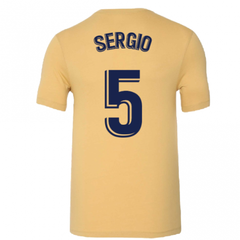 2022-2023 Barcelona Evergreen Crest Tee (Gold) (SERGIO 5)