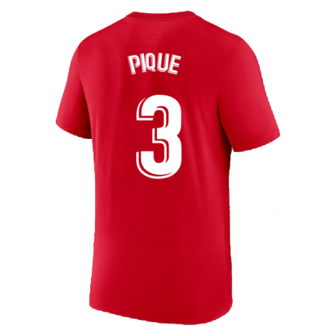 2022-2023 Barcelona Evergreen Crest Tee (Red) (PIQUE 3)