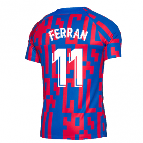 2022-2023 Barcelona Pre-Match Training Shirt (Blue) (FERRAN 11)