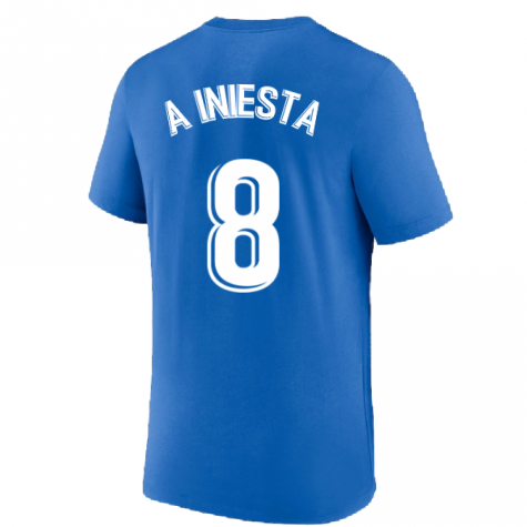 2022-2023 Barcelona Swoosh Club Tee (Blue) (A INIESTA 8)