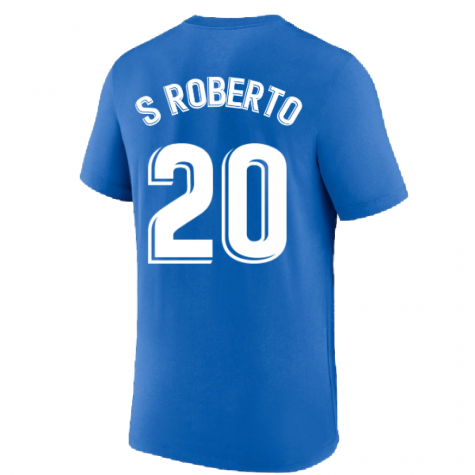 2022-2023 Barcelona Swoosh Club Tee (Blue) (S ROBERTO 20)