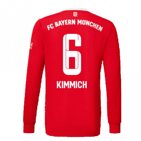 2022-2023 Bayern Munich Long Sleeve Home Shirt (Kids) (KIMMICH 6)