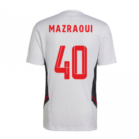 2022-2023 Bayern Munich Training Tee (White) (MAZRAOUI 40)