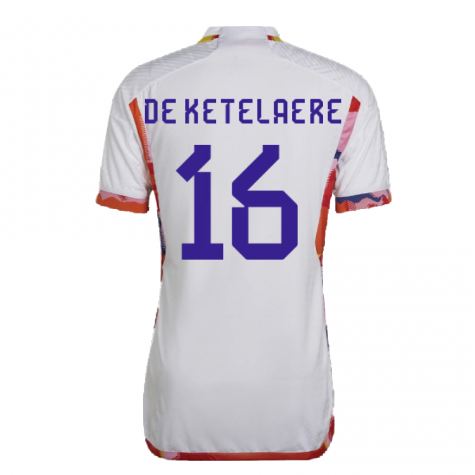 2022-2023 Belgium Authentic Away Shirt (DE KETELAERE 16)