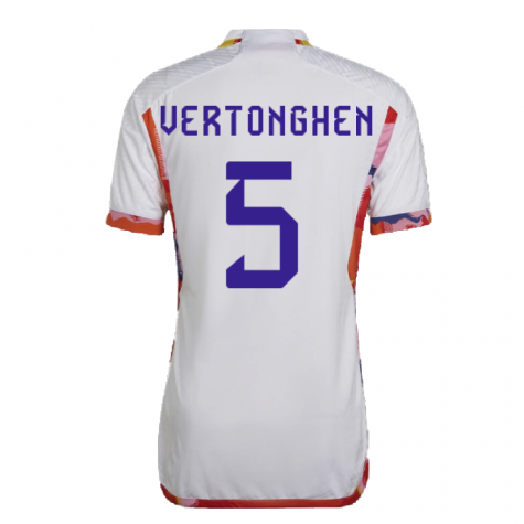 2022-2023 Belgium Authentic Away Shirt (VERTONGHEN 5)