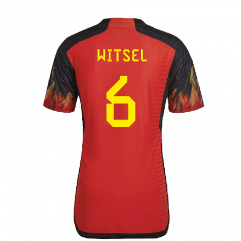 2022-2023 Belgium Authentic Home Shirt (WITSEL 6)