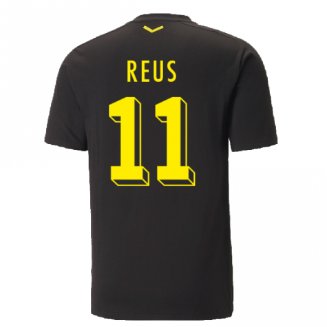 2022-2023 Borussia Dortmund Casuals Tee (Black) (REUS 11)