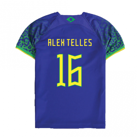 2022-2023 Brazil Away Little Boys Mini Kit (Alex Telles 16)