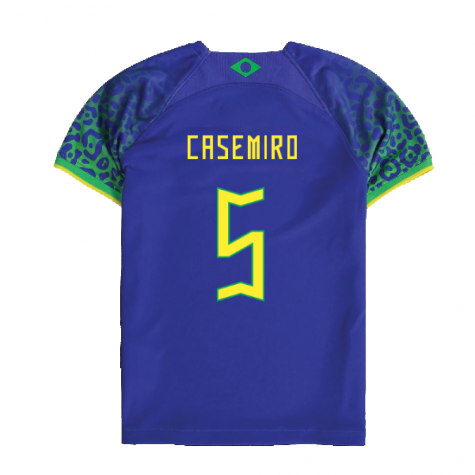 2022-2023 Brazil Away Little Boys Mini Kit (Casemiro 5)