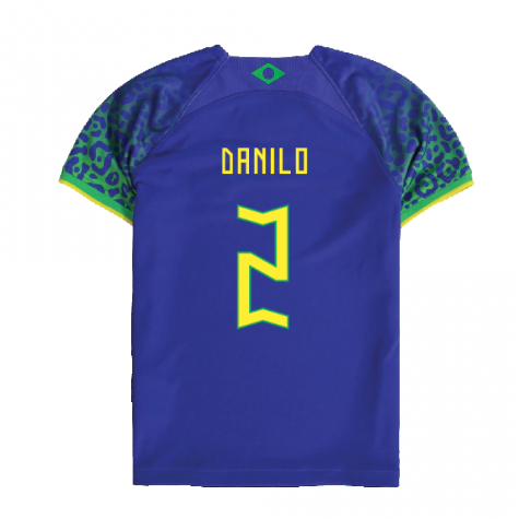 2022-2023 Brazil Away Little Boys Mini Kit (Danilo 2)