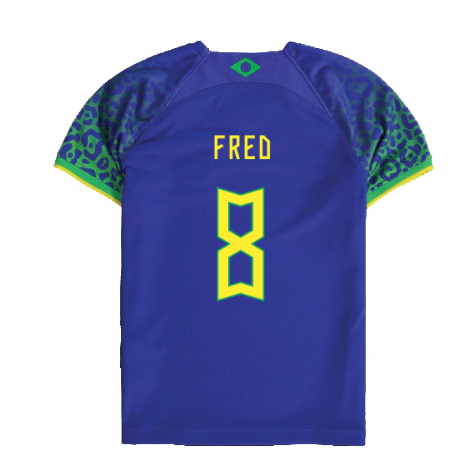2022-2023 Brazil Away Little Boys Mini Kit (Fred 8)