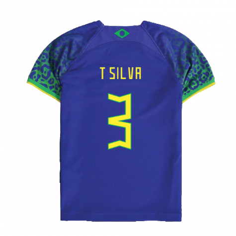 2022-2023 Brazil Away Little Boys Mini Kit (T Silva 3)